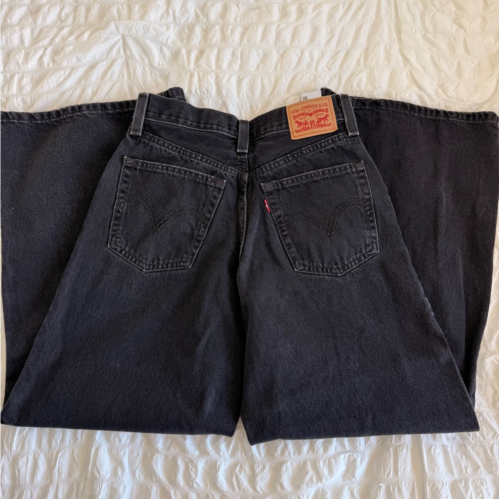 Women’s Levi’s Black 94’ Baggy Wide Leg Denim Jean Sz25
